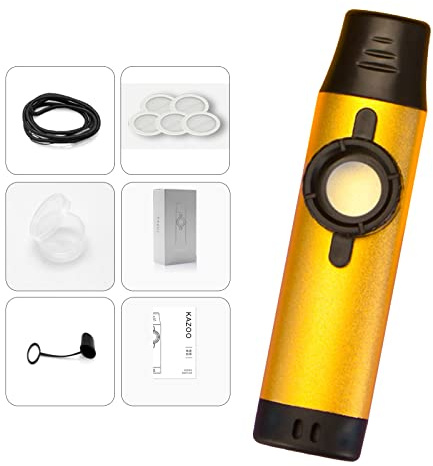 Kazoo Professionale Kazoo Lega di Metallo Kazoo Flauto Strumento a fiato Strumento Kazoo Diaframma Bocca Strumento Musicale Kazoo Kazu Flauto Metallo Kazoo Kazoo per Bambini Adulti Kazoo