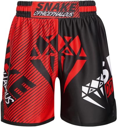 ranrann Short de Boxe Enfant Short Muay Thai MMA Kickboxing Sport Training Fitness Type C 13-14 Ans