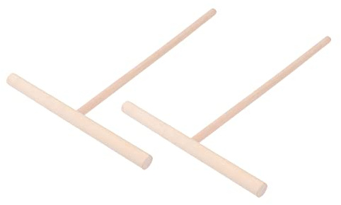 HOLIDYOYO 2pcs Wooden Dough Distributor and Spreader for Even Pancake and Crepe Batter Application Essential Kitchen Utensils for Breakfast Creations