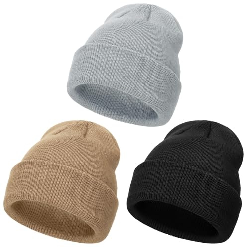 DRESHOW Toddler Beanie Kids Invierno Sombreros Niños Soft Knit Unisex Sombrero para Bebé Niños Niñas Gorro Cálido Beanies para 2-6 Años