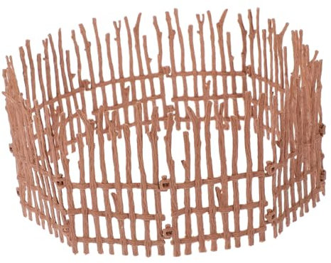 Toyvian 1 Satz für den Bauernhofzaun Gartenschmuck Puppenhauszaun Miniatur bauernhofspielzeug Farm Halloween Deko Outdoor Simulationsbauernhofdekor Mini -Zaun Abs Brown