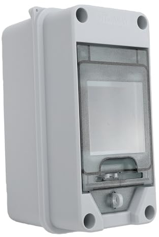 Jiawu Scatola di Protezione di Distribuzione, Scatola di Giunzione Elettrica a 3 Vie Impermeabile IP65 con Blocco Password e Binari di Guida per Uso Interno Ed Esterno in Hotel, Centro Commerciale