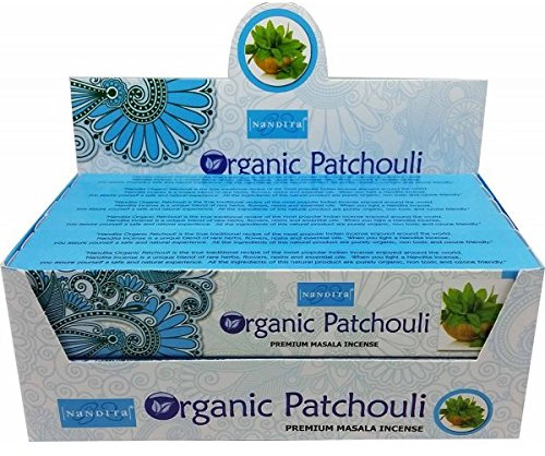 Nandita Original/Organic Patchouli Incense Sticks Agarbathi - 15gm X 12 Packets