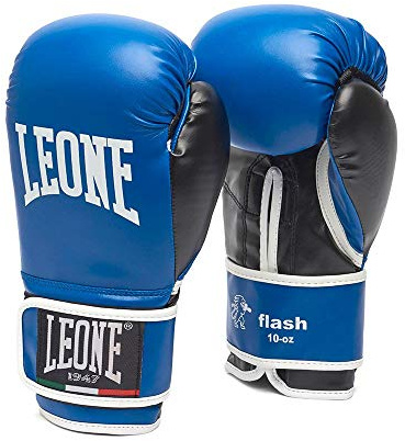LEONE 1947, Gants de Boxe Junior Flash, Enfant Unisexe, Bleu, 6 OZ, GN083J