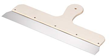 Colorus Profi Flächenspachtel 400 mm | Fassadenspachtel aus Edelstahl, rostfrei | Flächenrakel mit Holzgriff | Großflächenrakel Dekorspachtel | Malerspachtel Wandspachtel Malerwerkzeug