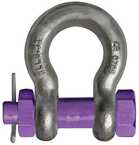 Grillete de grillete con tuerca y pasador, 4,75 t, 3/4, galvanizado en caliente de alta resistencia, 3/4 pulgadas