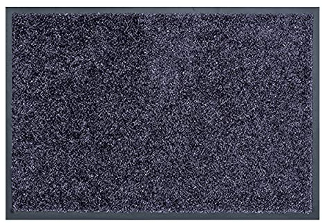 Carpido dörrmatta blågrå – entrématta inomhus – smutssamlande matta 60 x 90 cm – löpare hall halkfri – vardagsrum dekoration – dörrmatta ren entrématta