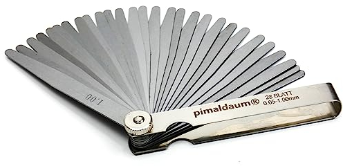 Spessimetro PIMALDAUM® 28 lame, 0,05-1,00 mm, secondo DIN 2275, acciaio al manganese