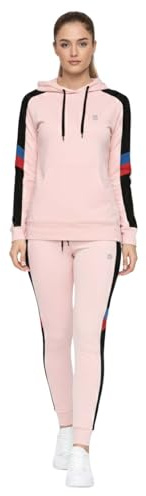 Bahob® Women’s Sportswear Set, 2 Piece Women Track Suit Hoodie and Stretch Legging Ladies Gym Wear Tracksuits Activewear Set S to XL (Pink, Large)