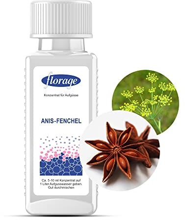 Florage 100ml Saunaaufguss ANIS FENCHEL - 50 Jahre Erfahrung als deutsche Duftmanufaktur, hochergiebiges Aufgussmittel für die Sauna, viele Aufguss Düfte, vegan und ohne Tierversuche, auch als Set