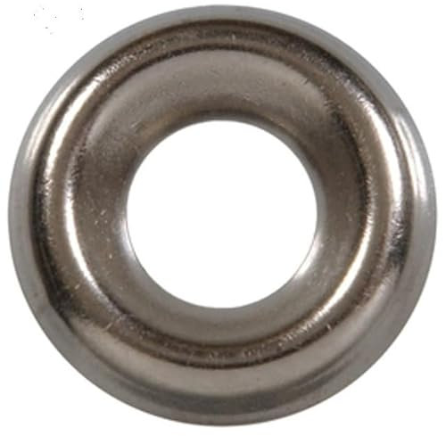 3/8 Countersunk Finishing Washers (Pack of 10), for Screws/Bolts/Nails, Nickel Plated Steel - by Chipmunk Hardware