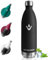 Trinkflasche 1L, Thermosflasche Kohlensäure Geeignet, Isolierflasche BPA-Frei Auslaufsicher, Vakuum Thermosflasche, Wassflasche Edelstahl für Sport, Erwachsener, Kinder, Fussball, Uni, Reisen