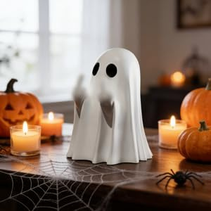 Chgfs Halloween Ghost Figurine-Spooky & Cute Ghost Statue for Home, Desk, Party Decor | FunnyGhost Halloween Decor Indoor