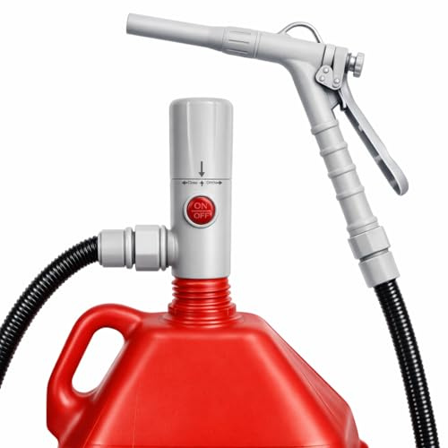 MAXVINI Elektrisk överföringspump, 3,2 GPM batteridriven vätskeöverföringspump, elektrisk påfyllningspump, sifon bensinpump bärbar automatisk sugpump för bensin, diesel, olja