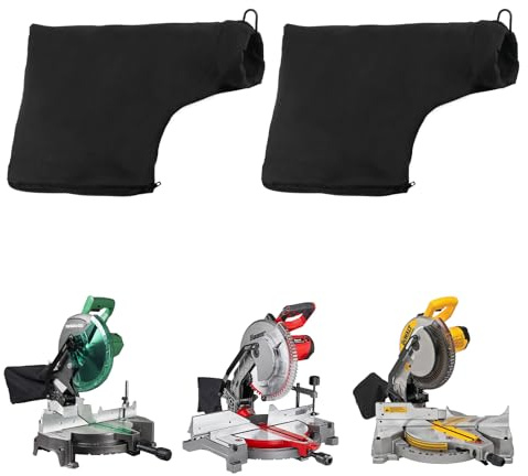 2 Pièces Sac à Poussière pour Scie à Onglet Modèle 255 | avec Fermeture Éclair et Support Métallique Sacs à poussière de sciure de Bois