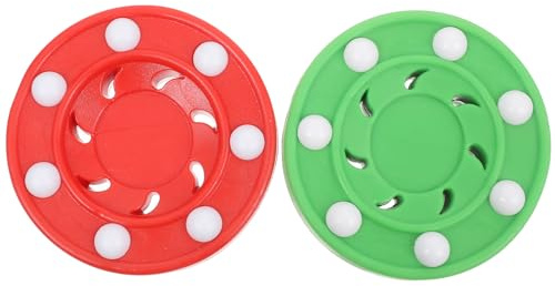 DECORNIJIA Discos de Hockey sobre Patines 2 Piezas, Disco Duradero para Entrenamiento Profesional, Tamaño Estándar, Color Aleatorio, Accesorios para Hockey en Seco y Juego en Color Aleatorio