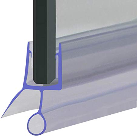 Shower or Bath Screen Door Seal | Fits 8, 9 or 10mm Glass | Round Bubble Shape Seals Gaps of Up to 12mm | 80cm, 90cm, 140cm or 2m Long | SEAL0059 (80cm)