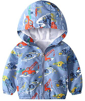 JinBei jacka baby pojke barn jackor huva sweatjacka lätt, 1–7 år, Bagger, 2-3 Jahre