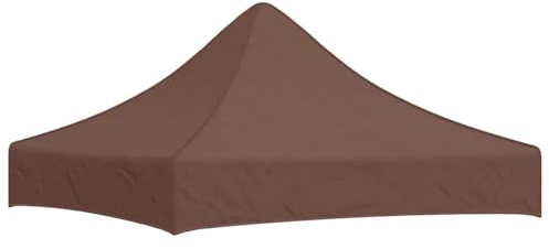 vidaXL Tak till partytält 2x2 m brun 270 g/m²