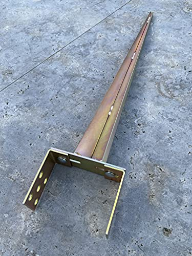 U- Einschlaghülse Pfostenträger 0-125mm 40-165mm x 750mm Zaunpfostenträger Einschlagbodenhülse U-Pfostenträger Bodenhülse Verzinkt Gold (40-165 [mm])
