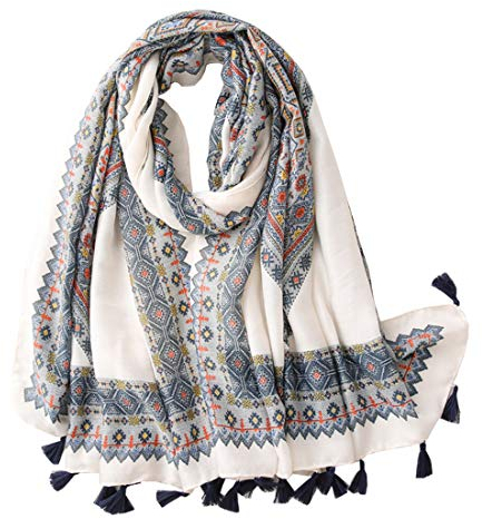 FAIRYGATE Schal Weiß Schals & Tücher für Damen Modisch Frühling und Sommer Herbst und Winter Frauen Schöner Stola Accessoires Mädchen Geschenke für Frauen 15228