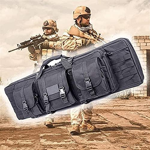 Funda de Bolsa de Rifle Doble, Bolsa de Almacenamiento de Caja de Rifle, Funda para Rifle de Caza, Funda Armas Largas para Almacenar O Transportar Rifles Black,100CM