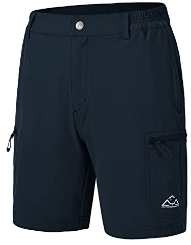 donhobo Damshorts lätta snabbtorkande ventilerande vandringsbyxor utomhus sport cargobyxor sommar Bermuda fritid korta byxor, marinblå, XXL