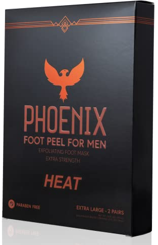 (2 Stück) Phoenix Fußpeeling für Männer - Extra groß - Extra Stärke - Zimt - Peeling trockene Füße Behandlung - Hornhautentferner - Paraben- und Duftfrei -