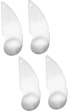 Amosfun 4 Pièces Coupe-Fruits Kiwi Cuillère à Kiwi Cuillères à Kiwis Éplucheur De Légumes Gadgets De Cuisine Éplucheur Coupe-Fruits Cuillère Coupe Kiwi Silver Acier Inoxydable 304