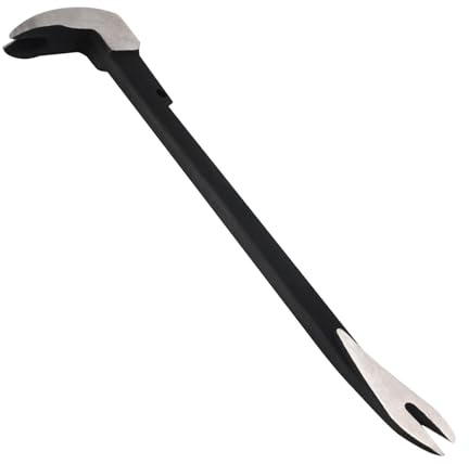 Extractor de clavos con forma de pata de gato - Barra de palanca de acero al carbono, diseño de martillo | Herramienta de extracción de clavos planos, prensatelas para carpinteros profesionales