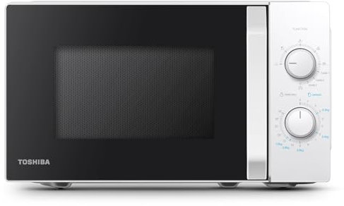 Toshiba MW2-MG20P(WH) Horno microondas 3 en 1 con grill, 20 L, 5 niveles de potencia ajustables, temporizador, 800 W, grill 1000 W, blanco