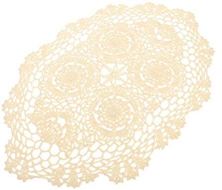 VALICLUD Manteles De Algodón Antideslizantes para Mesa Salvamanteles Individuales Pequeños Encaje Decoración De Manteles Individuales para Estilo Rústico