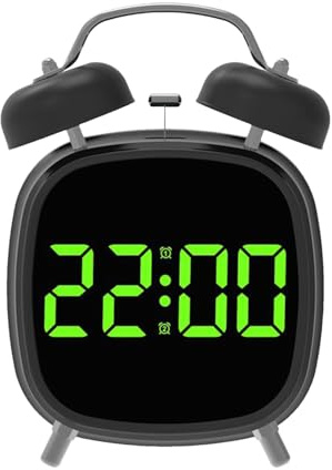 Väckarklocka för sovrum – digital FM-radioklocka med vitt ljud | Högt digital väckarklocka för sovrum | Ljudtimer med LED-ljus bärbar kontor bo utomhus badrum barn