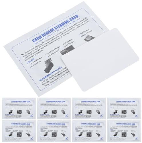BELLIFFY Kits de Nettoyage pour Lecteurs de Cartes, 15 Feuilles PVC, Adapté aux Imprimantes et Environnements à Forte Fréquentation
