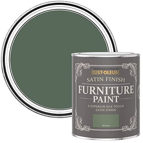 Rust-Oleum Green Furniture Paint in Satin Finish - All Green 750ml
