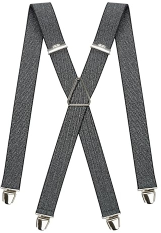 Pierrot Herrhängslen, breda och i vintagestil, tillverkade i Tyskland/Frankrike, justerbar längd upp till 130 cm, 100 % tysk och fransk, L