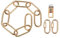 YOKIVE 1 Set Catena per Lampada a Sospensione, Maglia Spessa da 4mm con cerchi di Connessione, Ideale per Luci a Soffitto, Lampade (Oro Scuro, 12 Pollici)