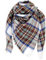 FIFTHAVE Schal Damen Scarf Women Tuch Schal Winterschal Karo Herbst Strickschal Weich Warmer Deckenschal Poncho Cape Herbstschal Dreieckstuch Braun 02