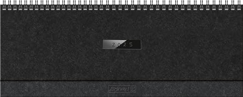 BRUNNEN Querterminbuch Modell 774 (2025) „Suburb Streets“, 2 Seiten = 1 Woche, 326 × 102 mm, 112 Seiten, Naturkarton mit verlängerter Rückwand, schwarz
