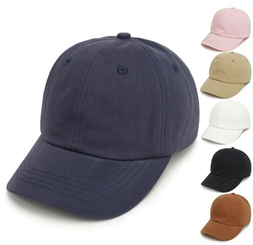 QIYIENDIAN Gorra de béisbol para niños Gorra de béisbol de algodón para niños(Navy Blue,6-24M)