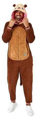 OppoSuits Erwachsene Einteiliger Pyjamas - Tier-Strampler - Otter Onesie - Braun