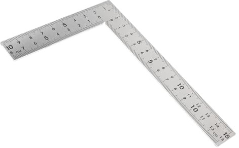 HOLIDYOYO Équerre De Menuisier 10×15 Cm En Acier Inoxydable, Règle En Métal à Double Graduation, Outil De Mesure Professionnel Pour Travaux De Bois, Usage Chantier Et Bricolage,