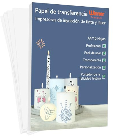 WinnerTransfer-Papel de transferencia al agua para candelas,A4X10 Hojas