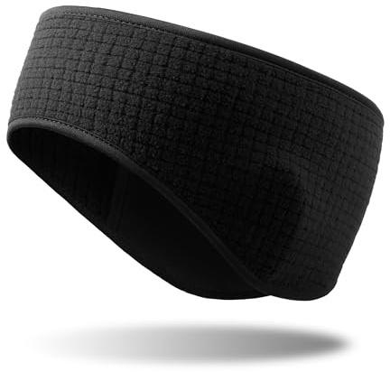 SUNMECI Lightweight Soft Fleece Headband - Breathable Ear Muffs for Men Women in Winter Running Cycling Ski Comfortable Warm for Clod Weather Sports