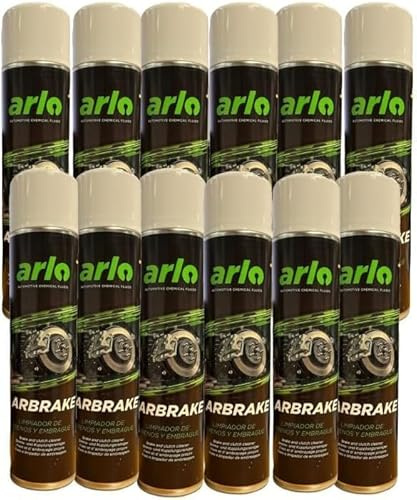 Arlo ARBRAKE Limpiador de Frenos y Embrague en Spray, 500 ml, Paquete de 12 Unidades