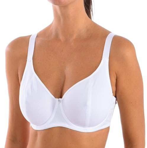 Selene - Delia-C Sujetador señora Reductor sin Relleno con Aros Copa C 39% Poliamida 52% Poliéster 9% Elastano Color: Blanco Talla: 95C