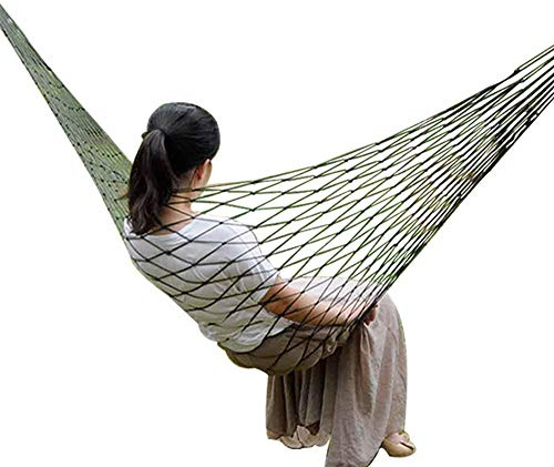 Hamac Filet, Hamac Maille de en Plein Nylon Hamac de Camping pour Jardin Intérieur et Extérieur