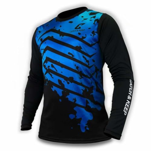 CATCH & KEEP Divisa Portiere - Maglietta Portiere Calcio per Donne, Uomini e Bambini - Imbottitura sui Gomiti - Maglia Portiere Bambino Traspirante con Massima Protezione
