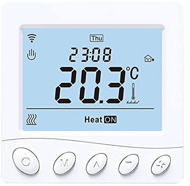 WiFi Thermostat Fussbodenheizung Elektrische, Smart Raumthermostat für 16A 230V Elektrischer Fußbodenheizungen Programmierbare Thermostat, Kompatibel mit Smart Life/Tuya App Alexa Google Home
