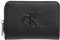 Calvin Klein Jeans Damen Sculpted MED Zip Around Deboss K60K612741 Rundum Reißverschluss Brieftasche, Schwarz (Black)